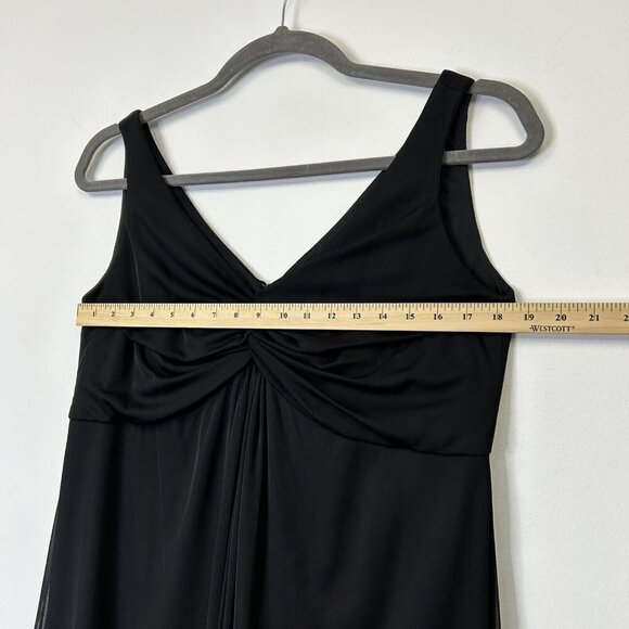Alex Evenings Black Maxi Dress Womens Size 14W Formal Wedding - Picture 5 of 11